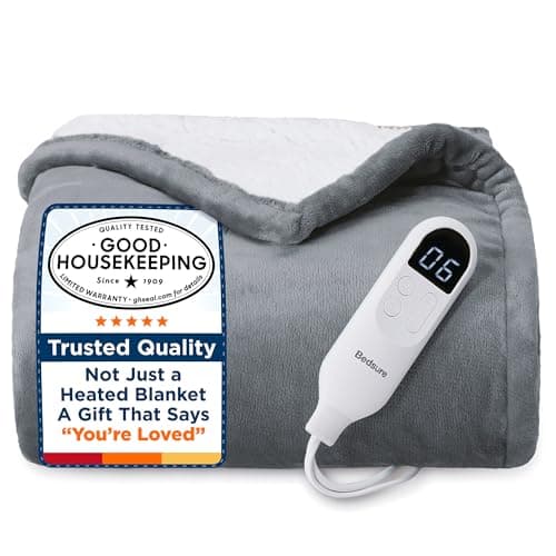 Bedsure Heated Blanket Throw Blanket with Preheat Function