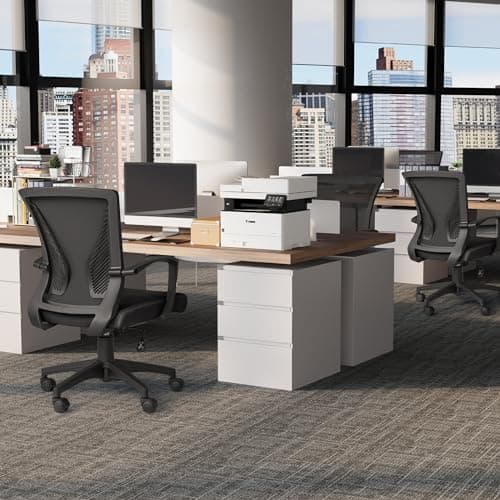 Furmax Office Chair Ergonomic Computer Desk Mesh Chair Mid Back Swivel Lumbar Support with Armrest (1 thumbnail 2