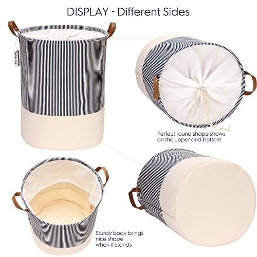 Sea Team Collapsible Canvas Laundry Tote Basket thumbnail 2