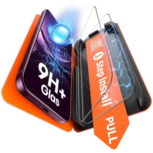 TAURI 2 Pack for iPhone 18 Pro Screen Protector, 1-Step Install Tempered Glass - image 1
