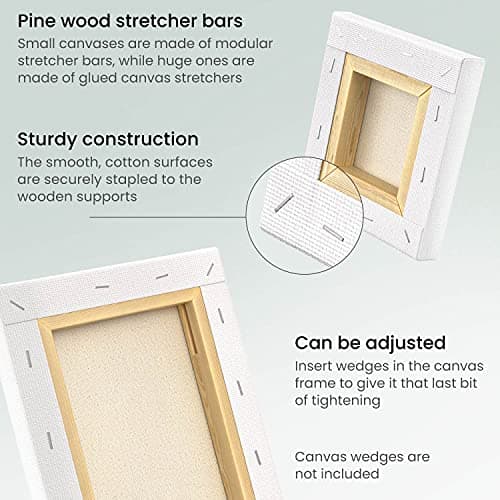 Arteza Stretched Canvas Multipack (10 Canvases, 5 Sizes) thumbnail 2