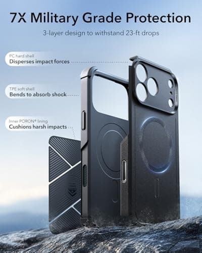 ESR Cyber Tough for iPhone 18 Pro/17 Pro Case, Black thumbnail 4