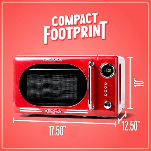 Nostalgia RMO4RR Retro 0.7 Cu Ft 700W Countertop Microwave thumbnail 5
