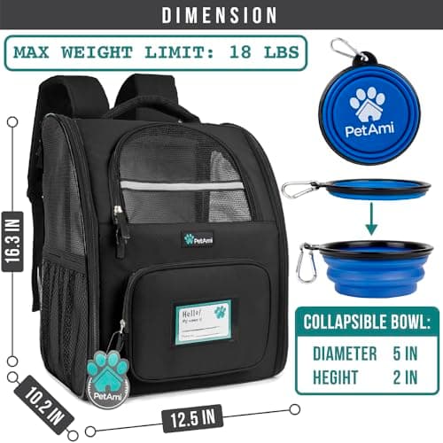 PetAmi Deluxe Pet Carrier Backpack thumbnail 2