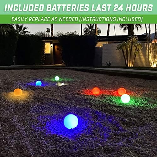 GoSports LED Light Up Bocce Ball Set - Glow in the Dark thumbnail 4