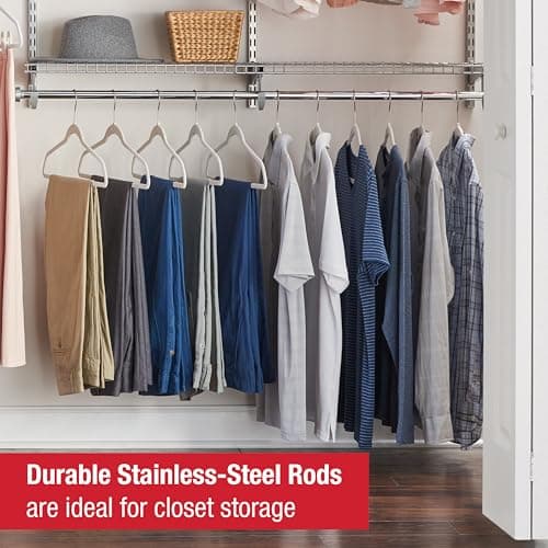 Rubbermaid Configurations Deluxe Custom Closet Kit 4-8 Ft. (Titanium) thumbnail 5