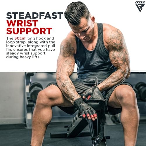 RDX Weight Lifting Gloves with Maya Hide Leather thumbnail 3