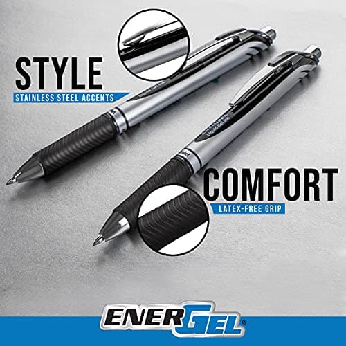 Pentel EnerGel RTX Retractable Liquid Gel Pen, 0.7mm Metal Tip, 12-Pack thumbnail 5