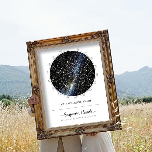 Custom Star Map Print — Night Sky on a Meaningful Date thumbnail 3