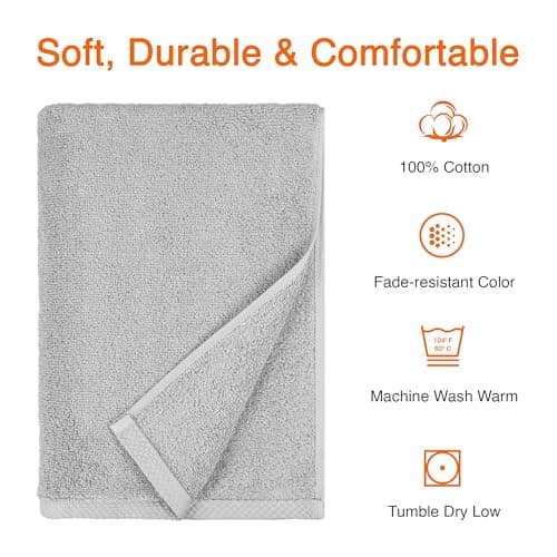 Amazon Basics Quick-Dry Bath Towels (2-Pack) thumbnail 4