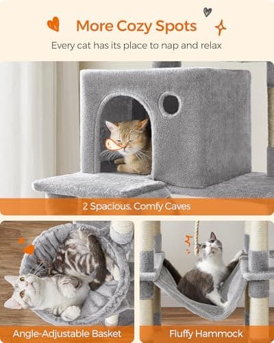 FEANDREA 68.1-Inch Multi-Level Cat Tower thumbnail 4