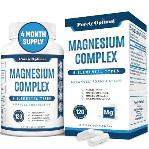 Purely Optimal Magnesium Complex — 6 Forms (Glycinate, Citrate, Malate & More), 120 Capsules - image 1