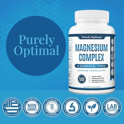 Purely Optimal Magnesium Complex — 6 Forms (Glycinate, Citrate, Malate & More), 120 Capsules thumbnail 5