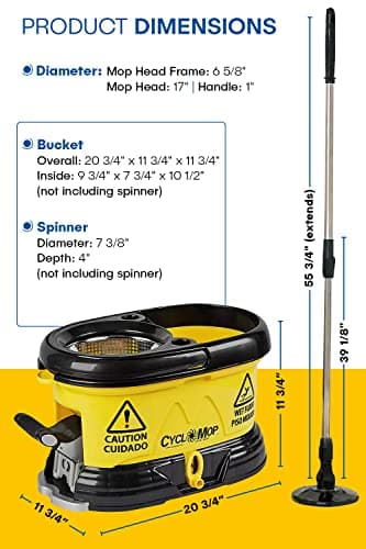 Tsmine Commercial Microfiber Spin Mop and Bucket System thumbnail 5