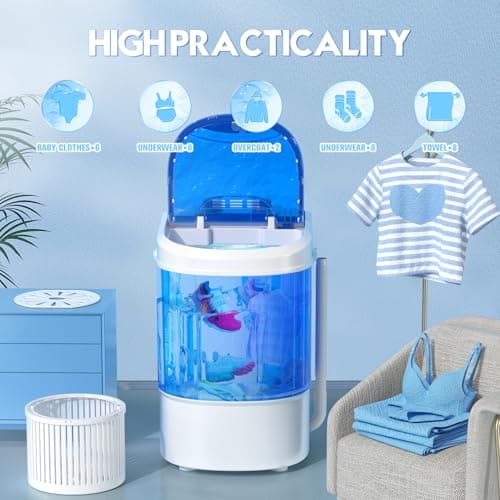 Superday Mini Portable Washing Machine Single Tub 6.6 LBS thumbnail 2
