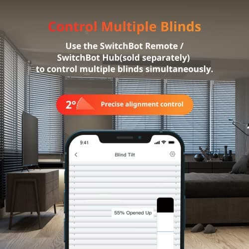 SwitchBot Blind Tilt Motorized Blinds — Solar Powered Smart Retrofit thumbnail 5
