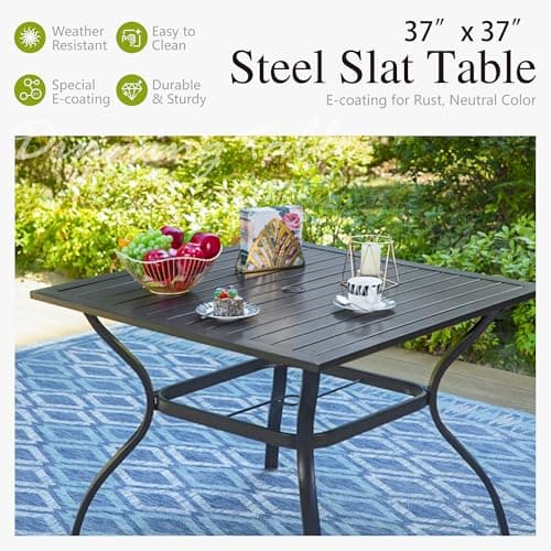 Sophia & William 5-Piece Metal Outdoor Dining Set with Bench thumbnail 5