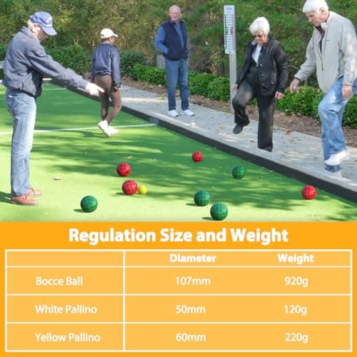 Trademark Innovations Tournament Bocce Ball Set with Carrying Case - 107mm thumbnail 2