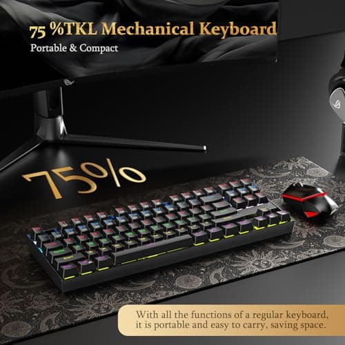 Redragon K552 KUMARA TKL Mechanical Keyboard (Red Switch) thumbnail 3