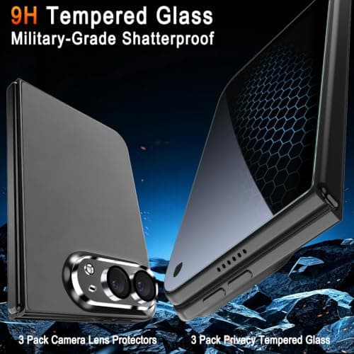 TZGZT 3 Pack Privacy Screen Protectors for iPhone Duo thumbnail 2