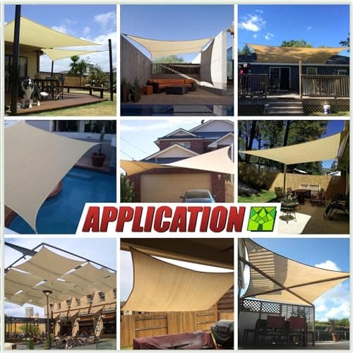 Colourtree 16' x 20' Rectangle Sun Shade Sail ATPR1620 thumbnail 4