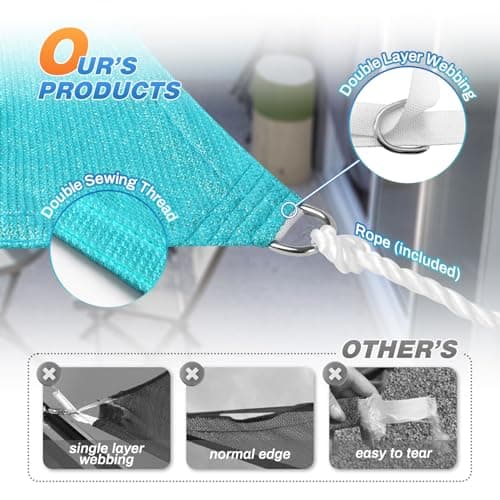 TANG Sunshades Depot 10' x 10' x 14' Right Triangle Sun Shade Sail thumbnail 3