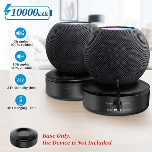 Smatree Portable Battery Base Compatible with HomePod mini, 5000mAh Rechargeable Battery Stand thumbnail 3