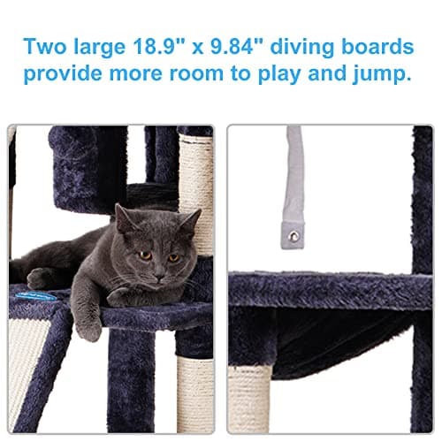 Hey-Brother 65-Inch Extra Large Cat Tree Condo thumbnail 5