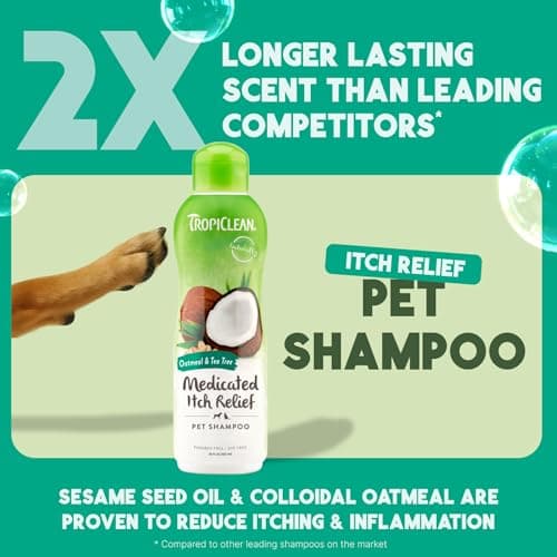 TropiClean Oatmeal & Tea Tree Medicated Dog Shampoo thumbnail 3