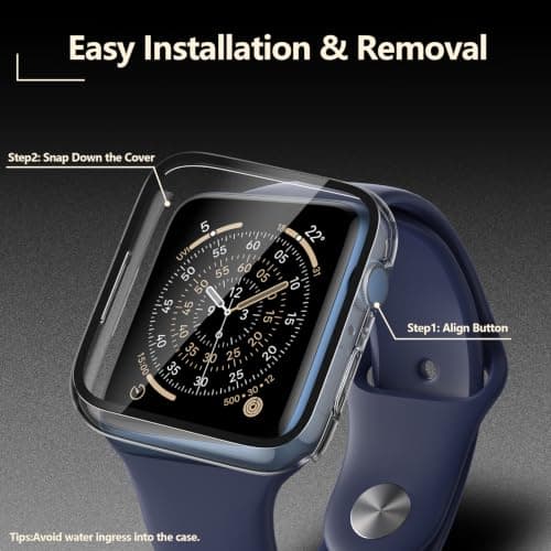 JULK 2-Pack Apple Watch Screen Protector Hard Case for Series 12 46mm thumbnail 5