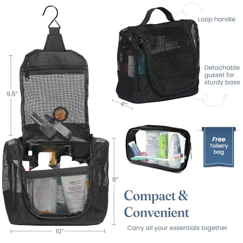 Vena Mesh Shower Caddy Tote with Hook thumbnail 2