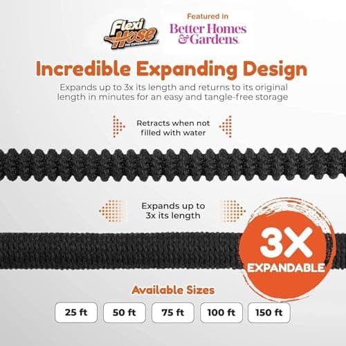 Hospaip 50ft Expandable Garden Hose with 9-Function Spray Nozzle thumbnail 2