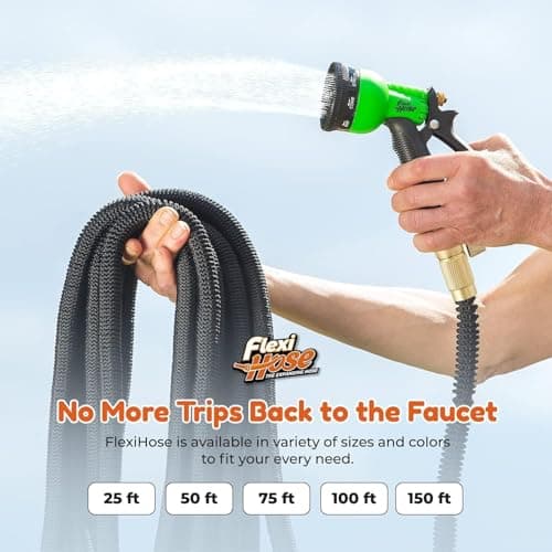 Hospaip 50ft Expandable Garden Hose with 9-Function Spray Nozzle thumbnail 5