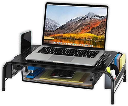 Simple Houseware Metal Desk Monitor Stand Riser with Organizer Drawer thumbnail 4