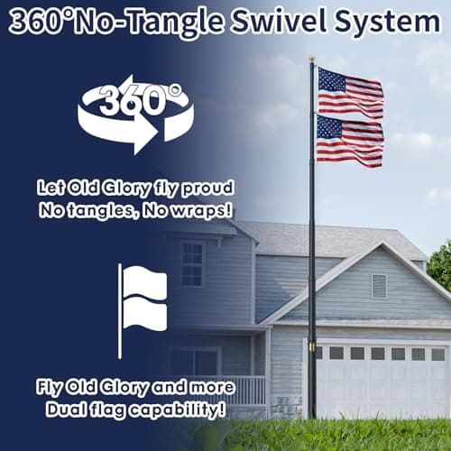 AGAS 20ft Heavy Duty Telescoping Flag Pole thumbnail 4