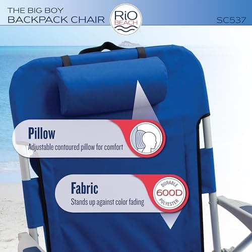 Rio Beach Big Boy 4-Position Backpack Chair thumbnail 5
