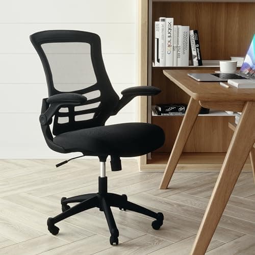Flash Furniture Kelista Mid-Back Ergonomic Mesh Office Chair with Flip-Up Arms thumbnail 2