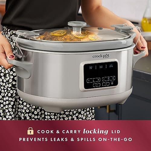 Crock-Pot 7-Quart Cook & Carry Programmable Slow Cooker with Sous Vide thumbnail 4