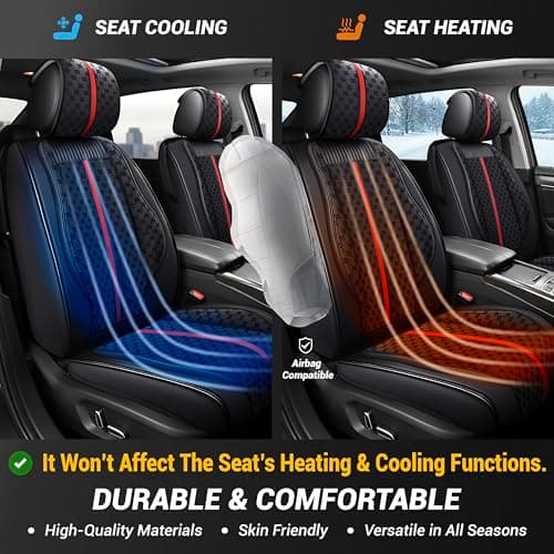 OASIS AUTO Leather Car Seat Covers thumbnail 4