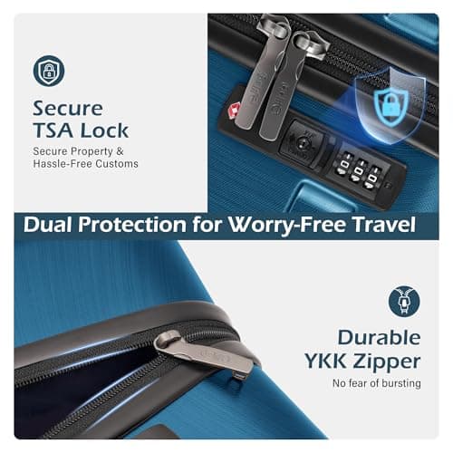 Coolife Expandable Hardside 28-Inch Checked Luggage thumbnail 2