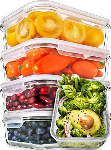Prep Naturals Glass Meal Prep Containers 5-Pack - image 1