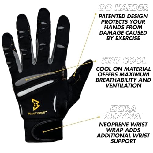 Bionic Men's Beastmode Full Finger Fitness Gloves thumbnail 2