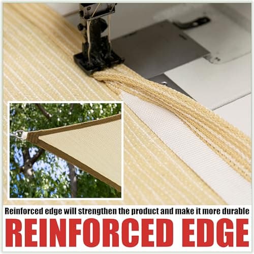 Sunshade Depot 18' x 18' x 18' Triangle Heavy Duty Sun Shade Sail thumbnail 4