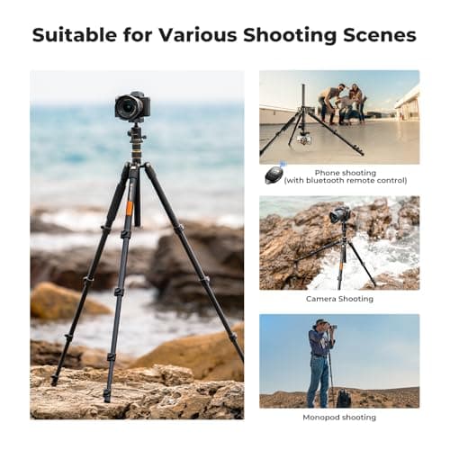K&F Concept 72" Aluminum Camera Tripod thumbnail 3