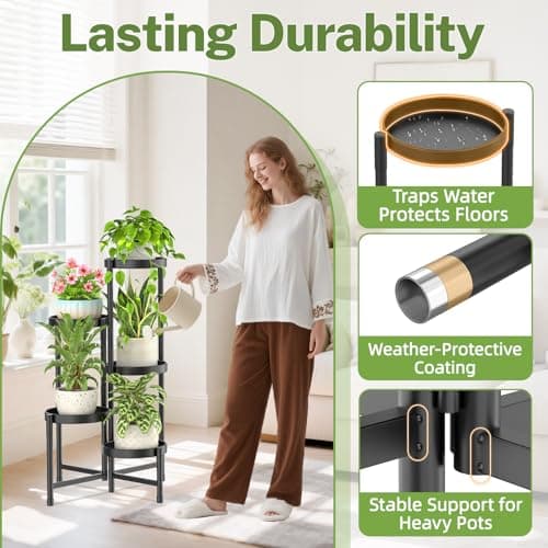iDavosic.ly 5-Tier Folding Corner Metal Plant Stand thumbnail 5