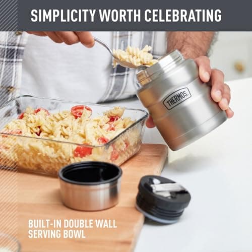 THERMOS Stainless King Vacuum-Insulated Food Jar with Spoon, 16 oz thumbnail 5