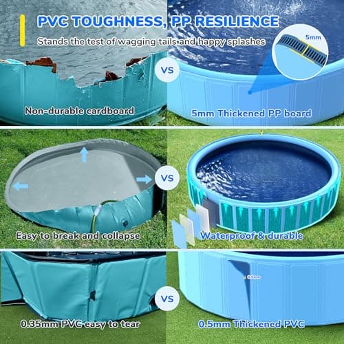 Bilibara Foldable Dog Pool with Sprinkler (63 Inch) thumbnail 3