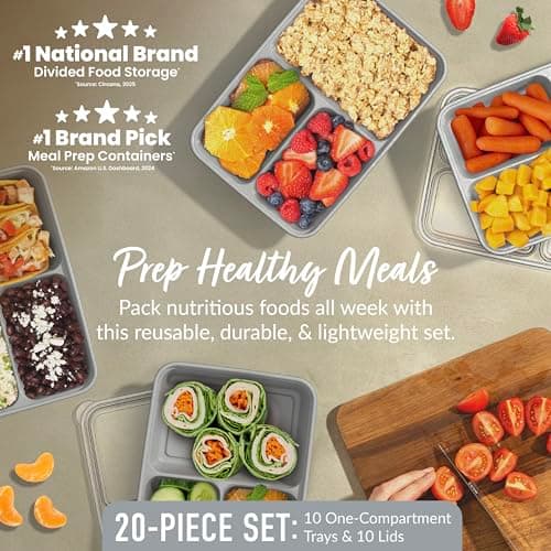 Bentgo Prep 3-Compartment Containers (20-Pack) thumbnail 2