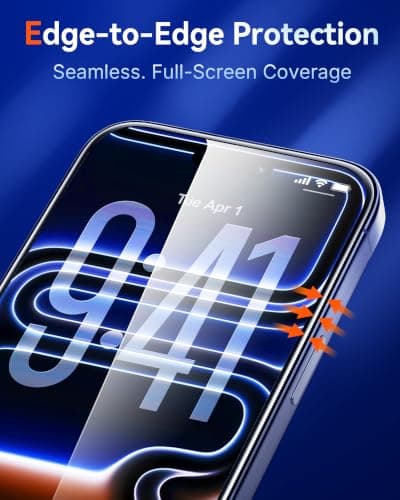 Mkeke for iPhone 18 Pro Max Screen Protector 3 Pack, Double Shatterproof Tempered Glass thumbnail 5