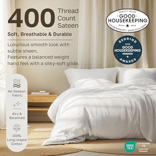 California Design Den 400 Thread Count Cotton Sheets thumbnail 2
